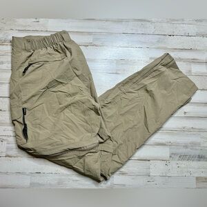 Swiss Alps Pants Mens XL Tan Convertible Zip Off Cargo Performance Hiking